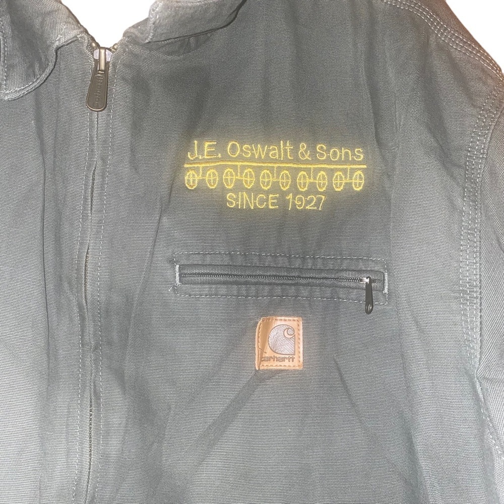CARHARTT RELAXED FIT DUCK BLANKET-LINED DETROIT JACKET green XL - Picture 3 of 5